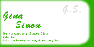 gina simon business card